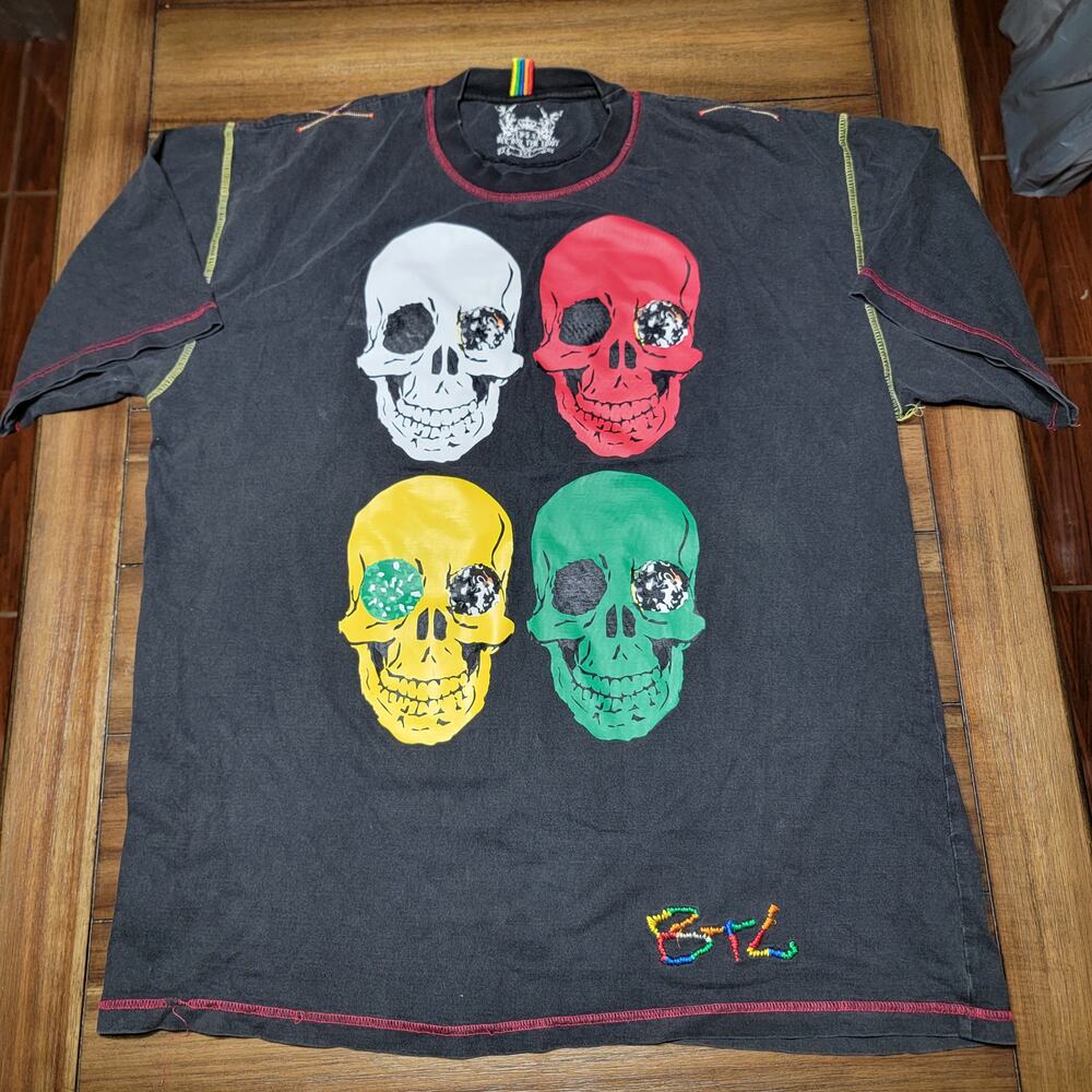 Beyond The Limit Black Unisex Tee 4 Skull Streetwear - Size 3XL